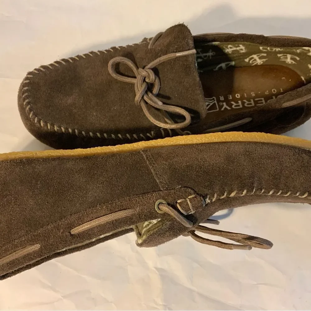 Sperry Top-Sider STS 10327 Men's R and R Moc Suede Boat Shoe brown size 9